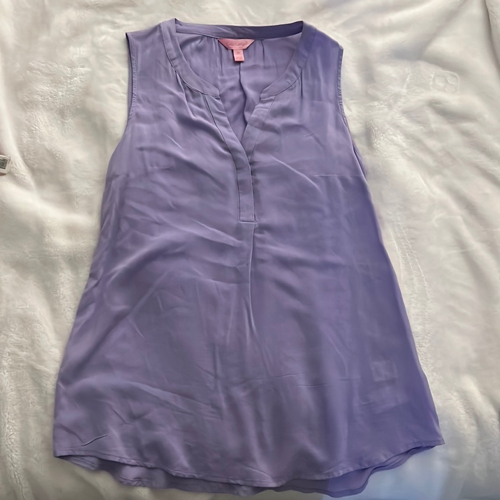 Like New Lilly Pulitizer Sleeveles Stacey Tank Top in lilac verbena